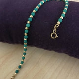 14k Gold | Green Jade & Gold Beaded Bracelet