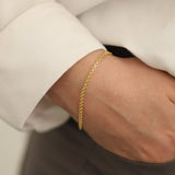 14k Gold | 3mm Bismarck Chain Bracelet