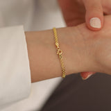 14k Gold | 3mm Bismarck Chain Bracelet