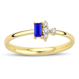 14k Gold | Baguette Cut Sapphire Ring