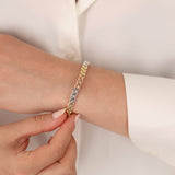 14k Gold | 3 Color Dorica Beads Chain Bracelet