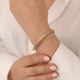 14k Gold | 3 Color Dorica Beads Chain Bracelet