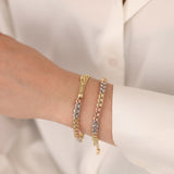 14k Gold | 3 Color Dorica Beads Chain Bracelet