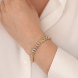 14k Gold | 3 Color Dorica Beads Chain Bracelet