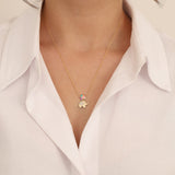 14k Gold | Luminous Elephant on Balloons Necklace