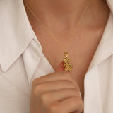 14k Gold | Teddy Bear Necklace