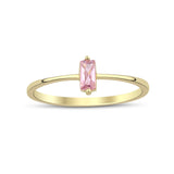 14k Gold | Pink Zircon Ring