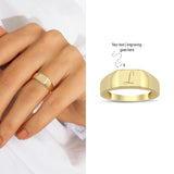 14k Gold | Bold Initial Ring