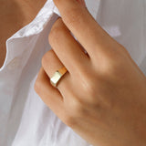 14k Gold | Bold Initial Ring