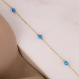 14k Gold | Dark Blue Opal Bracelet