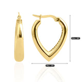 14k Gold | Bold Dome Edge Hoop Earrings