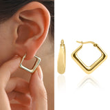 14k Gold | Bold Triangle Hoop Earrings