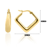 14k Gold | Bold Triangle Hoop Earrings