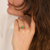 14k Gold | Ruby & Emerald Reversible Ring