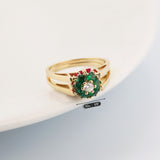 14k Gold | Ruby & Emerald Reversible Ring