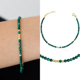 14k Gold | Malachite Eternity Beaded Bracelet