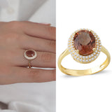 14k Gold | Oval Diaspore Stone Ring