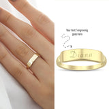 14k Gold | Engravable Band Ring