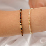 14k Gold | Citrine Eternity Beaded Bracelet