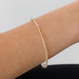 14k Gold | Citrine Eternity Beaded Bracelet