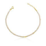 14k Gold | Citrine Eternity Beaded Bracelet