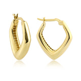 14k Gold | Quadrangle Dome Earrings