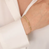 14k Gold | Cuban & Thin Paperclip Chain Bracelet