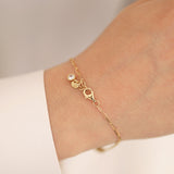 14k Gold | Cuban & Thin Paperclip Chain Bracelet