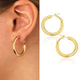 14k Gold | Thick Sturdy Hoop Earrings