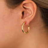 14k Gold | Thick Sturdy Hoop Earrings