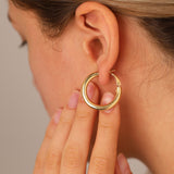 14k Gold | Thick Sturdy Hoop Earrings