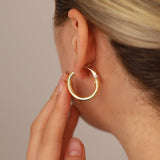 14k Gold | Thick Sturdy Hoop Earrings