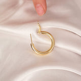 14k Gold | Thick Sturdy Hoop Earrings