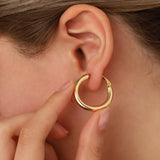 14k Gold | Thick Sturdy Hoop Earrings