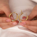 14k Gold | Thick Sturdy Hoop Earrings