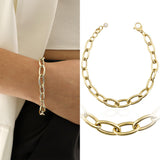 14k Gold | Graduated Oval Links Bracelet