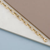 14k Gold | Graduated Oval Links Bracelet