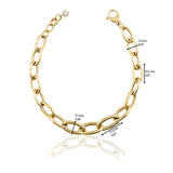 14k Gold | Graduated Oval Links Bracelet