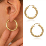 14k Gold | Spotted Hoop Earrings