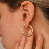 14k Gold | Spotted Hoop Earrings