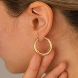 14k Gold | Spotted Hoop Earrings