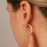 14k Gold | Spotted Hoop Earrings