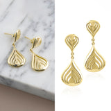 14k Gold | Teardrop Shaped Earrings