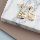 14k Gold | Teardrop Shaped Earrings