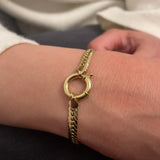 14k Gold | 5mm Herringbone Bracelet with Sailor Clasp