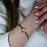 14k Gold | 5mm Herringbone Bracelet with Sailor Clasp