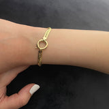 14k Gold | 5mm Herringbone Bracelet with Sailor Clasp