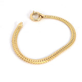 14k Gold | 5mm Herringbone Bracelet with Sailor Clasp