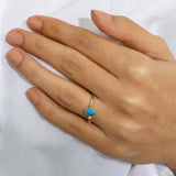 14k Gold | Oval Turquoise Ring