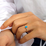 14k Gold | Oval Turquoise Ring